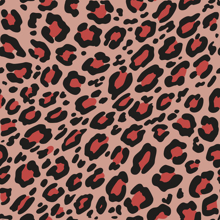 Seamless leopard print. Vector animal skin texture background