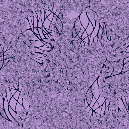 Vintage Floral seamless pattern.  Vector illustration.のイラスト素材