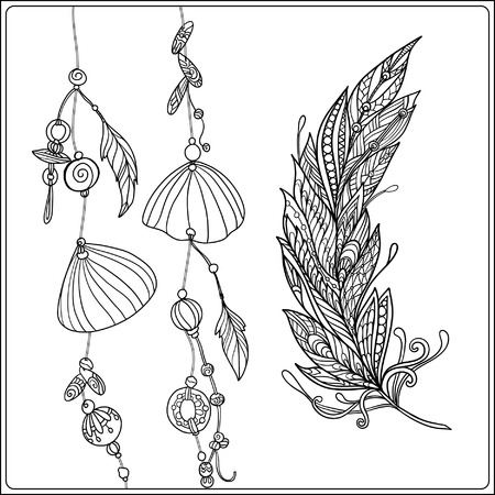 Sea shell. Element from Sea boho collection. Vector illustration.のイラスト素材