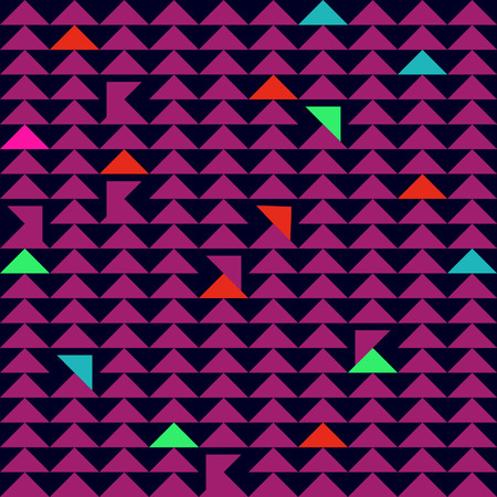Vector Seamless Pattern . Seamless Texture . Triangle Geometric Shapes in Grunge Style . Vintage texture.のイラスト素材