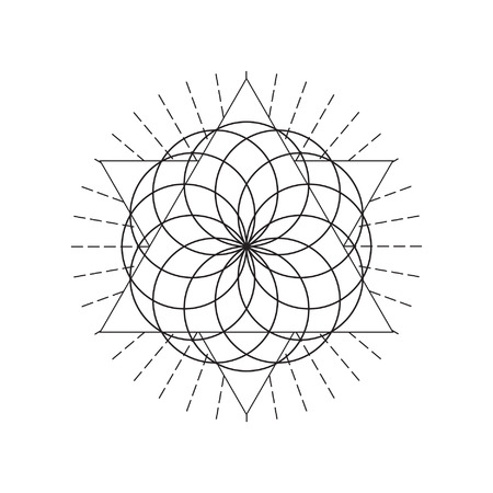 Sacred geametry symbol. Vector illustration.のイラスト素材
