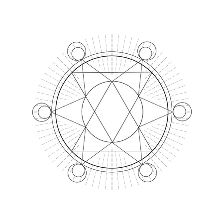 Sacred geametry symbol. Vector illustration.のイラスト素材