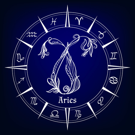 Zodiac sign Ariesの写真素材