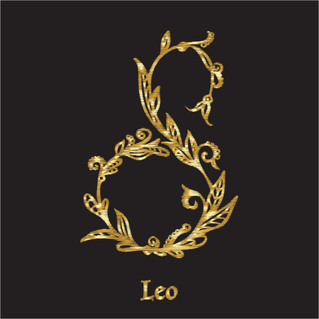 Embroidery with zodiac sign.のイラスト素材