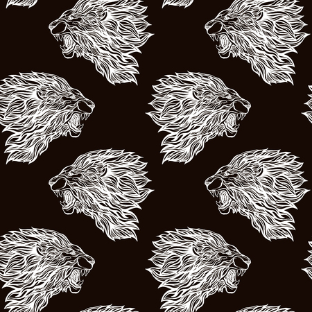 Seamless pattern, background. Graphic in black and white colors.のイラスト素材