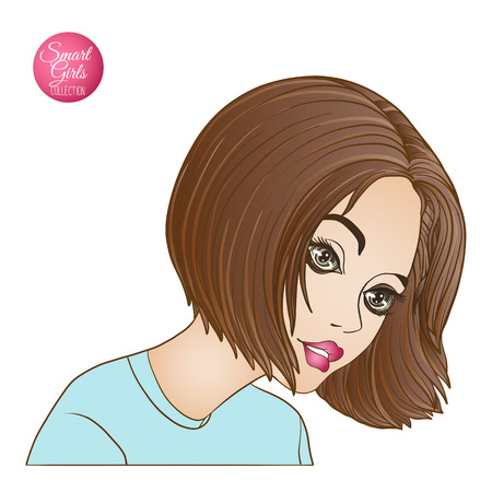 A young beautiful girl.のイラスト素材