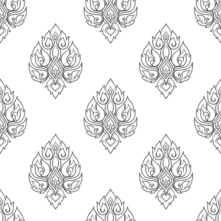 Seamless pattern, background of decorative elements of traditionのイラスト素材