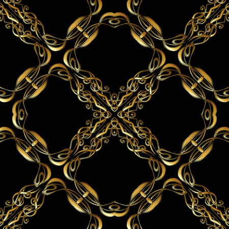 Seamless pattern, background with floral ornament In art nouveau style,のイラスト素材