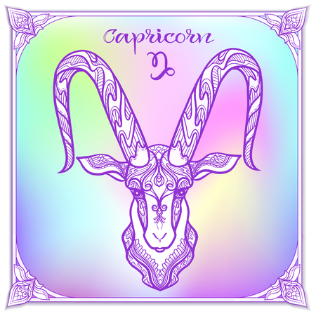 Zodiac sign. Astrological horoscope collection. Vector illustrationのイラスト素材