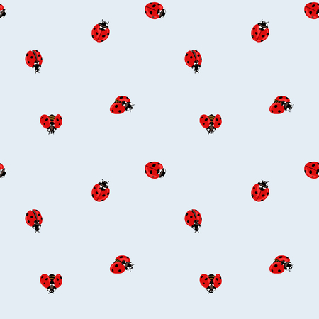 Ladybug seamless pattern, texture.のイラスト素材