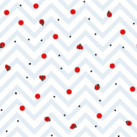 Ladybug seamless pattern, texture background.のイラスト素材