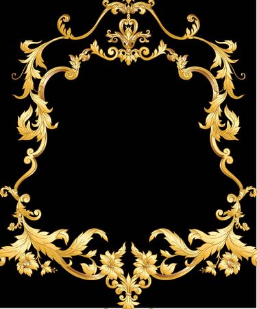 Seamless pattern in baroque, rococo, victorian, renaissance style. Trendy floral vintage pattern. Vector illustration.のイラスト素材