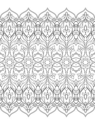 Eastern ethnic motif, traditional muslim ornament. Element for design. Vector illustrationのイラスト素材