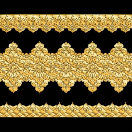 Eastern ethnic motif, traditional muslim ornament. Element for design. Vector illustrationのイラスト素材