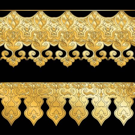 Eastern ethnic motif, traditional muslim ornament. Element for design. Vector illustrationのイラスト素材