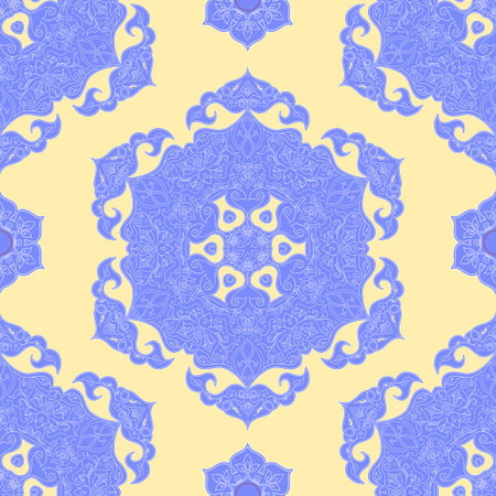 Eastern ethnic motif, traditional muslim ornament. Seamless pattern, background. Vector illustration