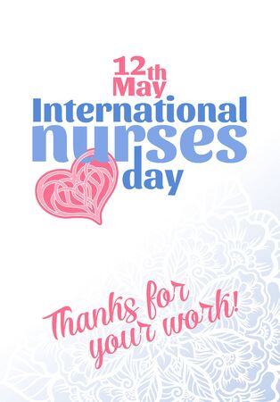International nurses day 12 may poster Vector illustration.のイラスト素材
