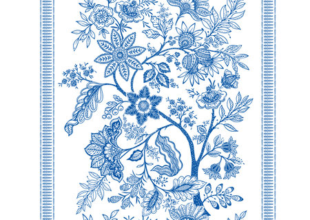 Fantasy flowers in retro, vintage, jacobean embroidery style. Seamless pattern, background. Vector illustration. On army green background.のイラスト素材