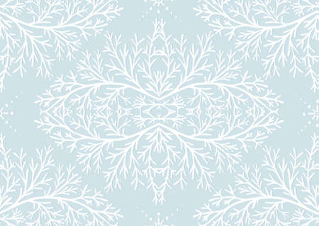 Tradition floral seamless pattern, damask vintage ornament. Royal victorian flourish wallpapper, luxury textile. Embroidery emitation. Vector illustration.のイラスト素材