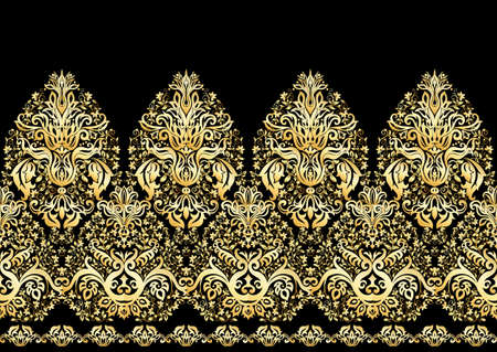 Classical luxury old fashioned damask ornament, royal victorian floral baroque. Seamless pattern, background. Vector illustration.のイラスト素材