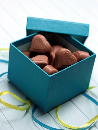 A box of Valentine's Day chocolates の写真素材