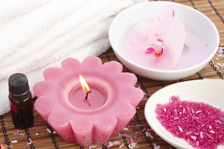 Relaxing spa concept with aromatherapy oilの写真素材