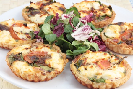 mini quiches or tartsの写真素材