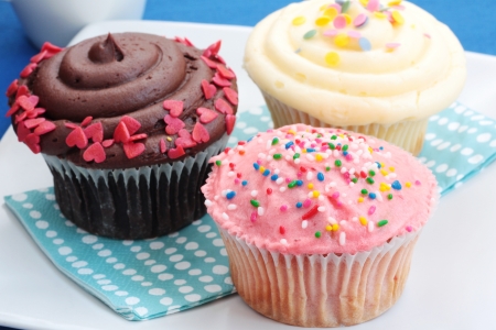 Assorted cupcakesの写真素材