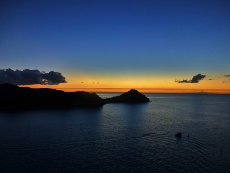Caribbean Sunset in Antigua at Sailaway の写真素材