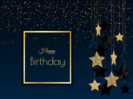 Vector Illustration of a Happy Birthday Greeting Card vectorのイラスト素材
