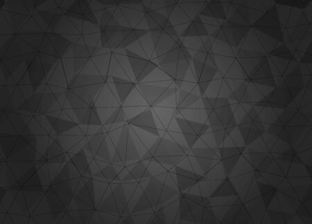 Geometric pattern, triangles vector background in black and gray tones. vector illustrationのイラスト素材