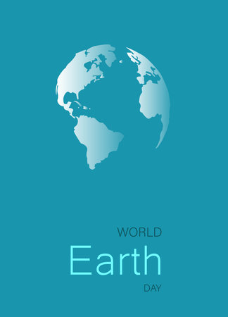 Happy Earth Day Poster or Banner Background. Vector ilustrationのイラスト素材