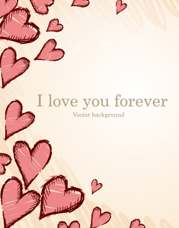 Love hearts  Vector illustration のイラスト素材