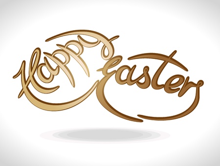 Text featuring Easter greetings  Vector illustrationのイラスト素材