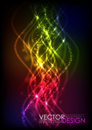 Abstract neon waves. Vector illustration. Eps 10.のイラスト素材