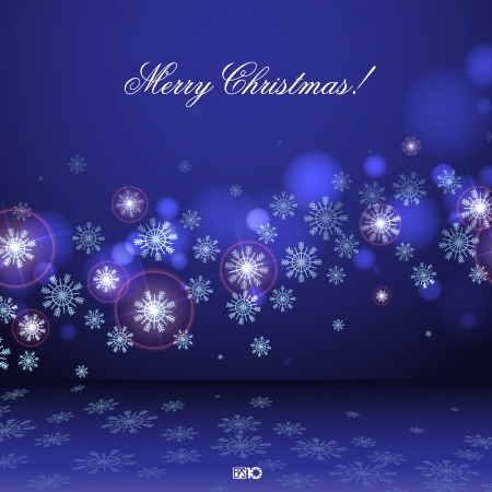 Blue background with snowflakes. Vector illustrationのイラスト素材