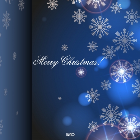 Blue background with snowflakes. Vector illustration. のイラスト素材