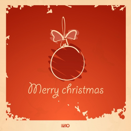 Vintage Christmas ball. のイラスト素材