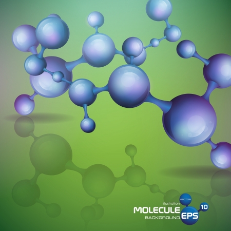 3d molecule background  Vector illustration のイラスト素材