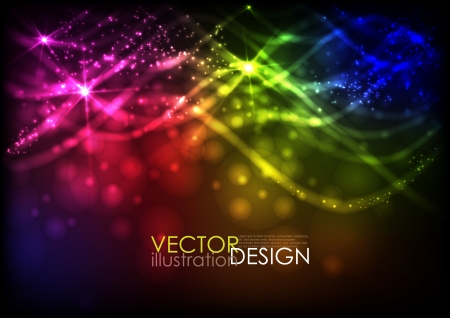 Abstract neon waves  Vector illustration  のイラスト素材