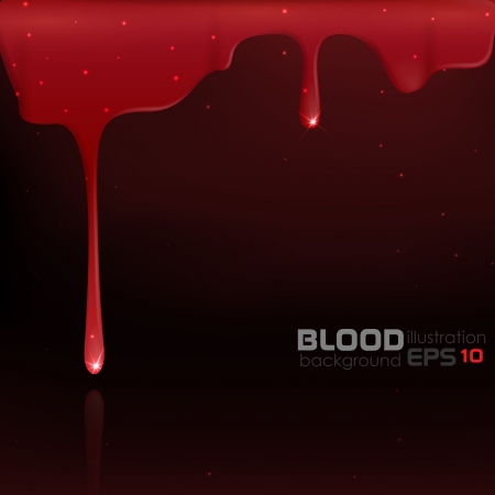 Dripping blood. Vector illustration. のイラスト素材