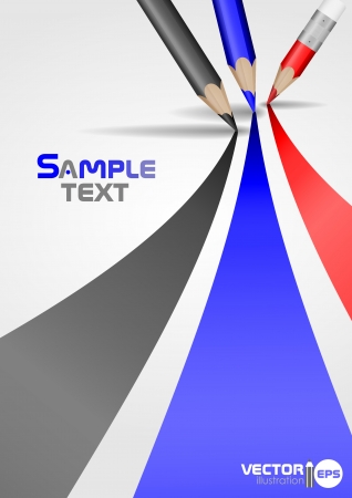 Colour pencils drawing lines のイラスト素材