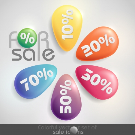 Sale buttons with discount   Vector illustration  のイラスト素材