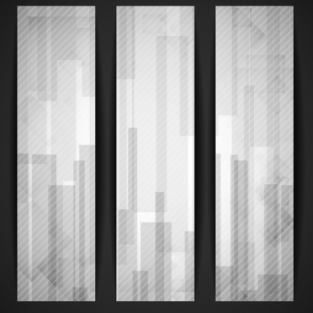 Abstract White Rectangle Shapes Banner. Vector Illustration. Eps 10.のイラスト素材