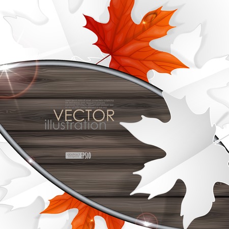 Autumn Leaves Background. Vector Illustration. Eps 10.のイラスト素材