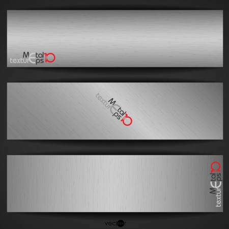 Metal Texture Banner. Vector Illustration. Eps 10.のイラスト素材
