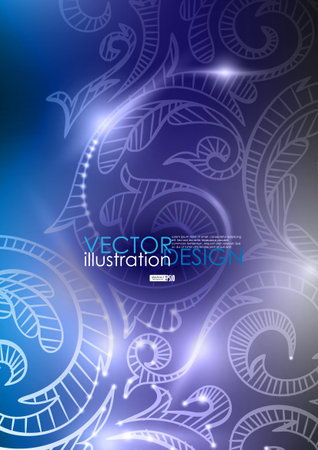 Neon Pattern Background. Vector Illustration. Eps 10.のイラスト素材