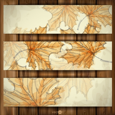 Hand Drawn Autumn Background. Vector Illustration. Eps 10.のイラスト素材