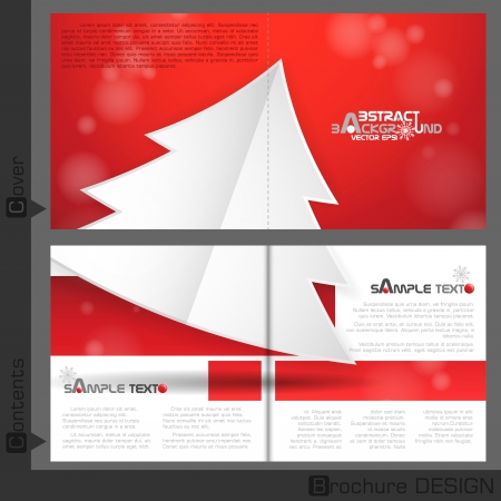 Brochure Template Design.  Christmas And New Year Symbols. Vector Illustration. Eps 10.のイラスト素材