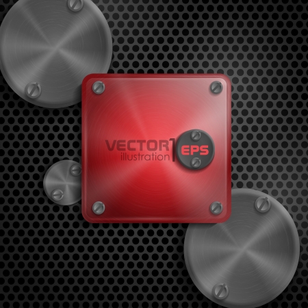 Abstract Technology Metal Texture Button. Vector Illustration. Eps 10のイラスト素材